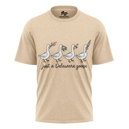Delaware Goose Comfort Colors Tee | Whimsical Bird Graphic Shirt