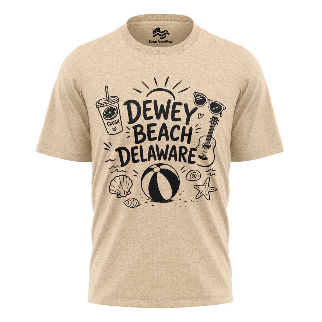 Dewey Beach Comfort Colors Tee | Delaware Summer Beach Shirt