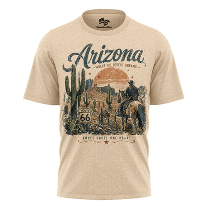 Arizona Cowboy Graphic Tee | Vintage Desert Cactus Shirt