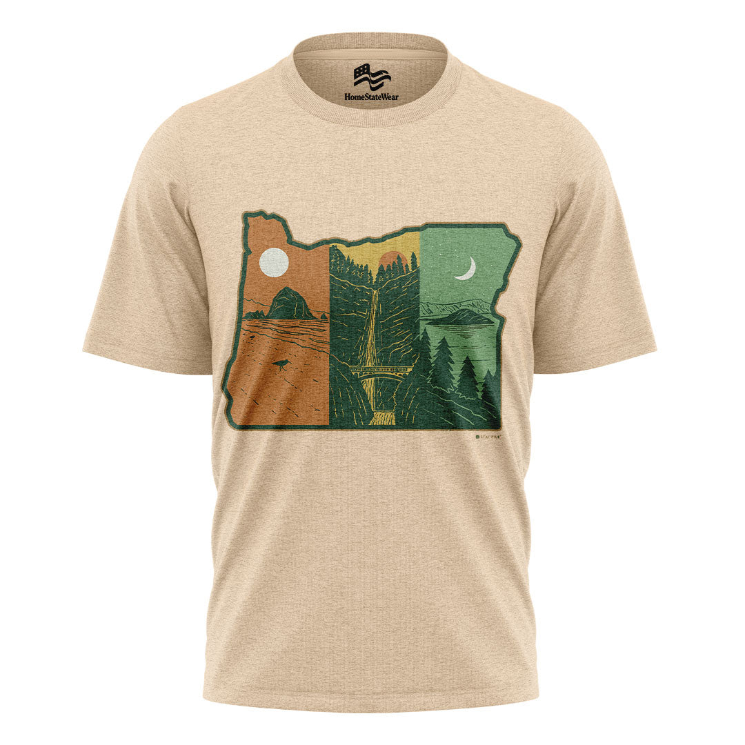 Layers of Oregon T-Shirt, Vintage Nature State Pride Tee