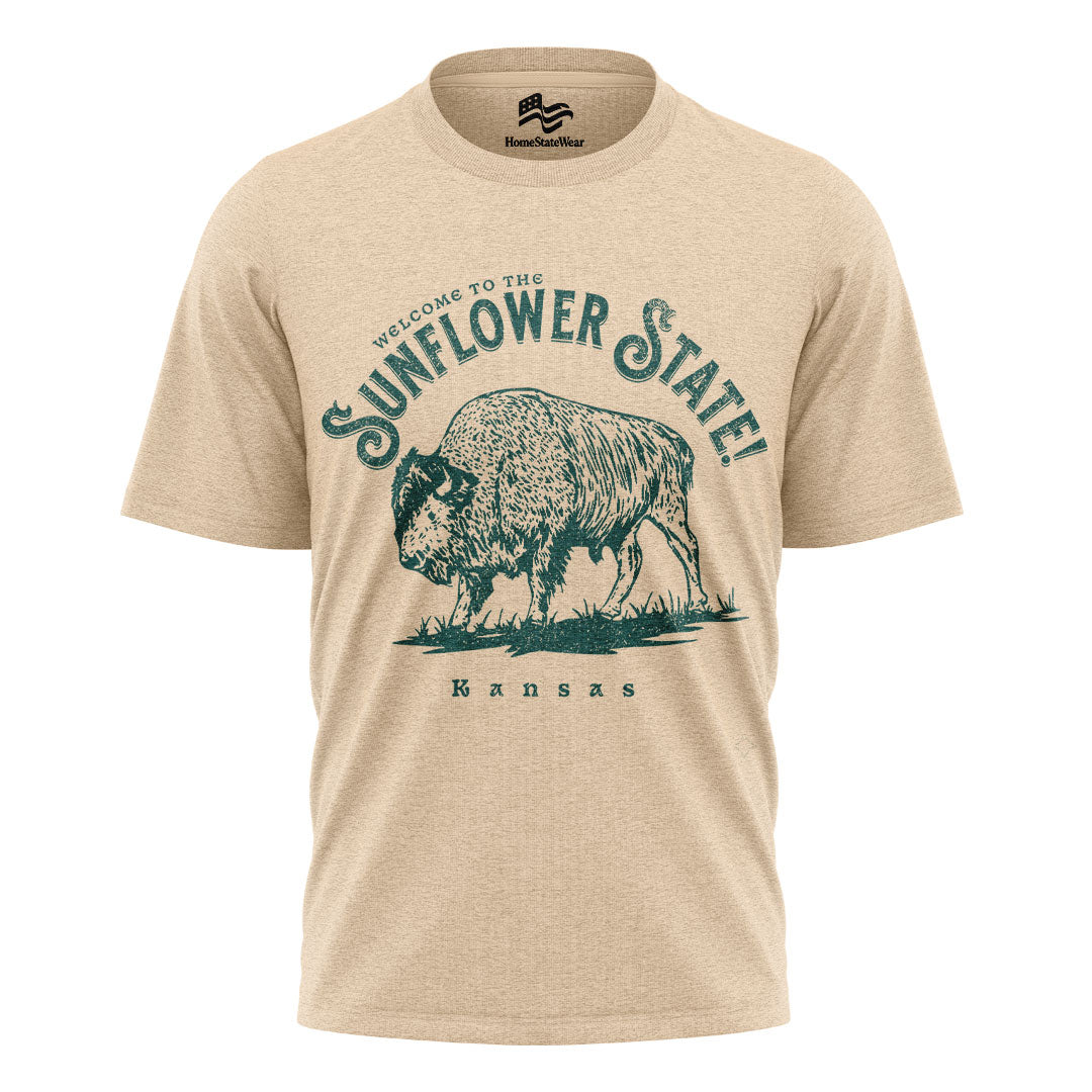 Welcome to Kansas T-Shirt | Buffalo Souvenir Tee