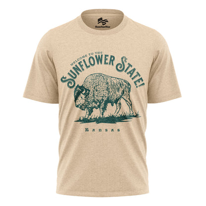 Welcome to Kansas T-Shirt | Buffalo Souvenir Tee