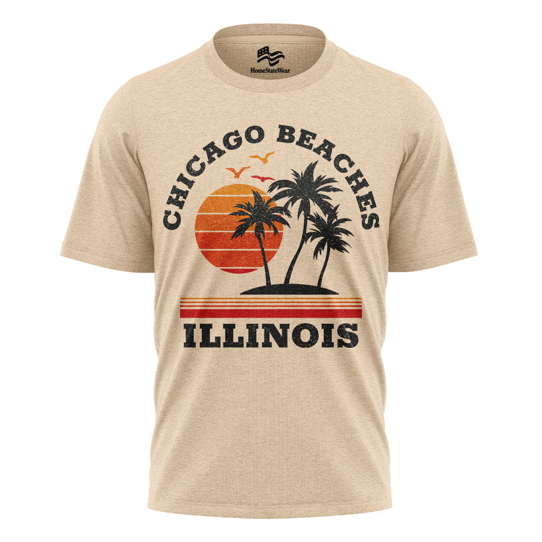 Chicago Beaches Illinois Tee | Lake Michigan Souvenir Shirt