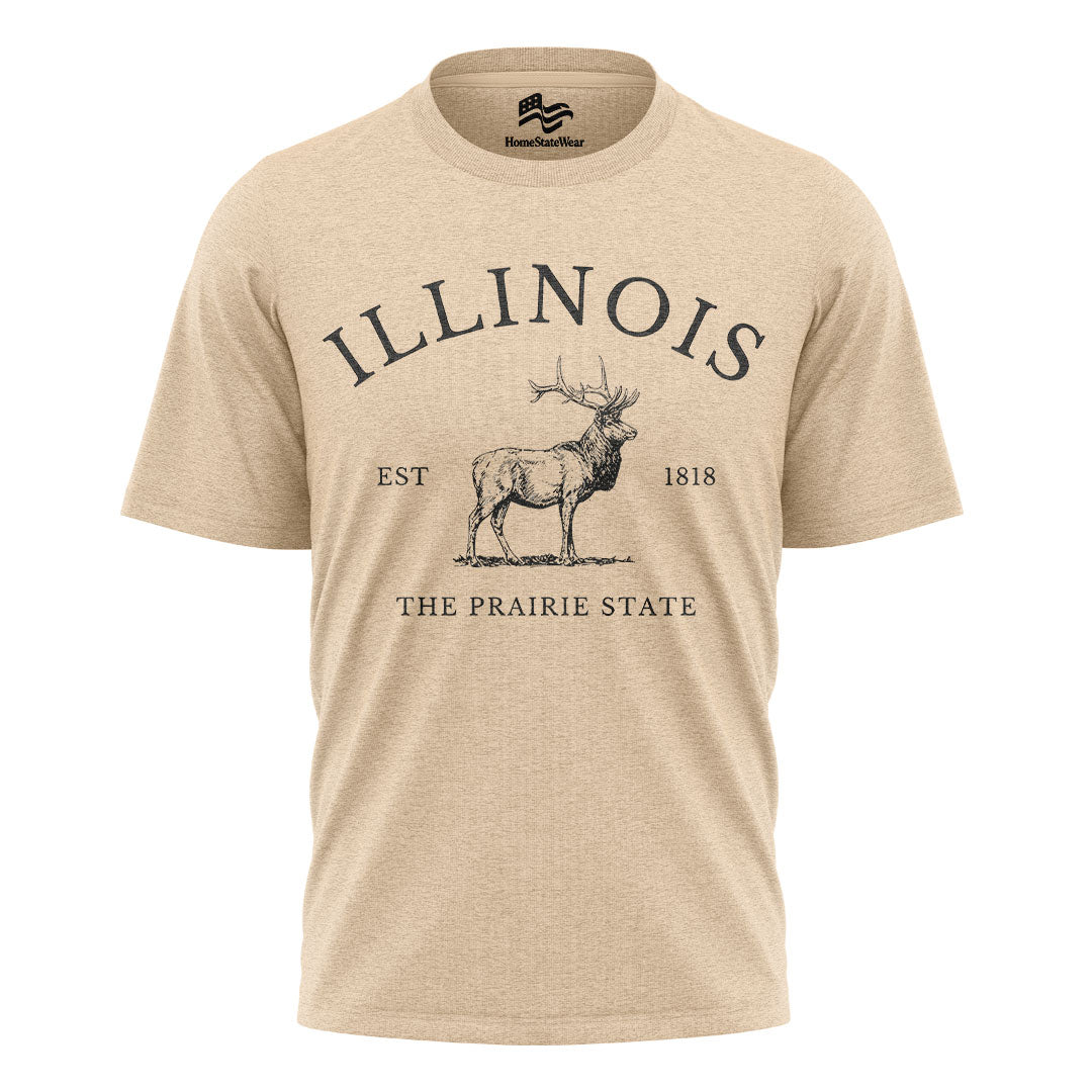 Illinois Elk T-Shirt | Prairie State Wildlife Tee