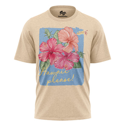 Hawaii Please Hibiscus Comfort Colors Tee | Tropical Vacation Shirt
