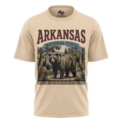 Arkansas Bear Graphic Tee | Vintage Forest Souvenir Shirt