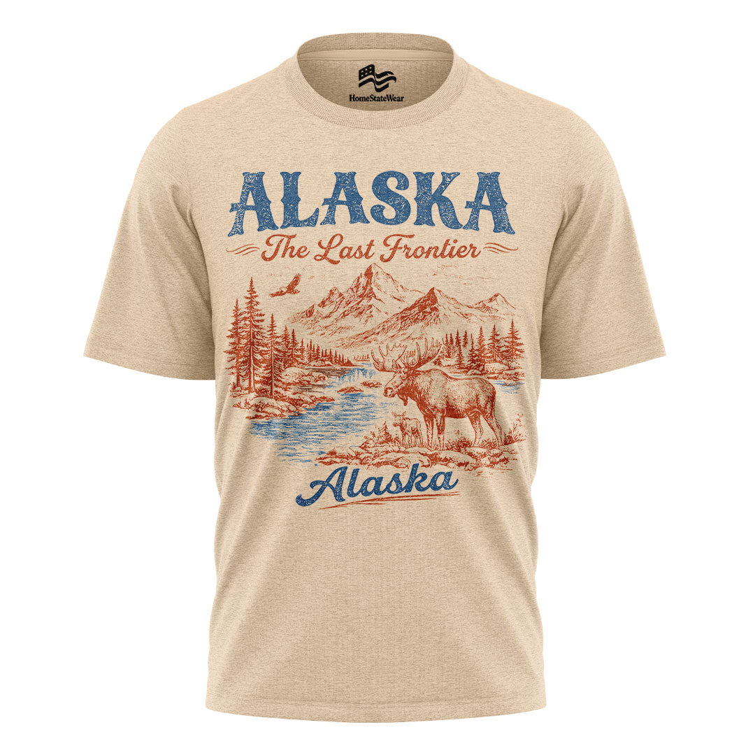 Alaska The Last Frontier T-Shirt, Vintage Mountain Nature Tee