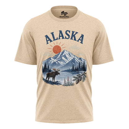 Alaska Moose T-Shirt, Mountain Travel Nature Lover Tee