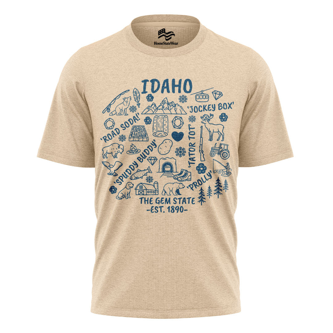 Idaho Icon T-Shirt | Gem State Outdoor Graphic Tee