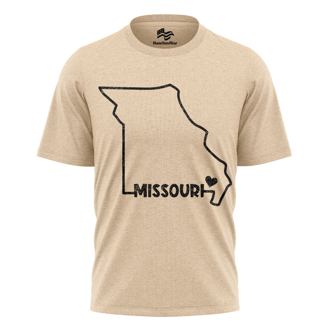 Missouri State Map T-Shirt, Hometown Pride USA Travel Tee