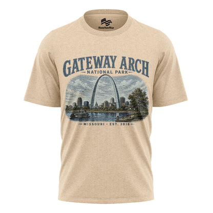 Gateway Arch National Park Vintage T-Shirt, St. Louis Missouri Travel Tee