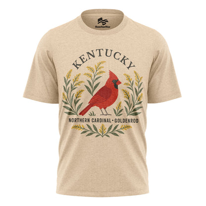 Kentucky Cardinal & Goldenrod Tee | Bird Lover Nature Shirt