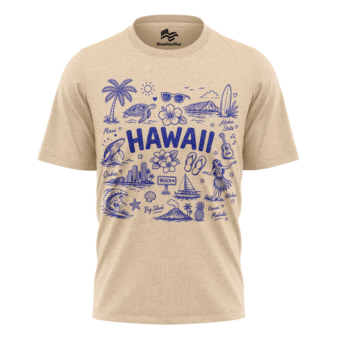 Hawaii Aloha State Comfort Colors Oahu Vacation Souvenir Shirt