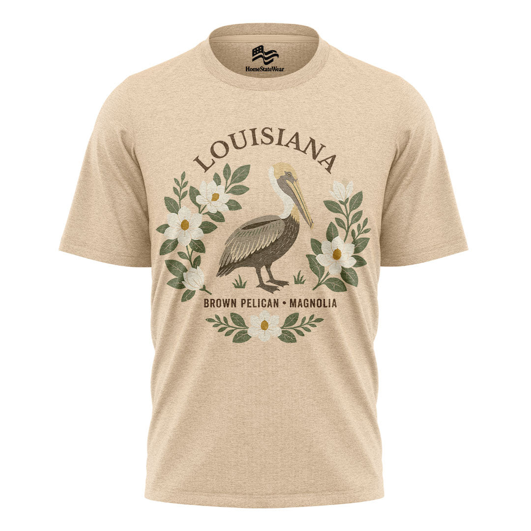 Louisiana Brown Pelican Tee | Magnolia Nature Gift Shirt