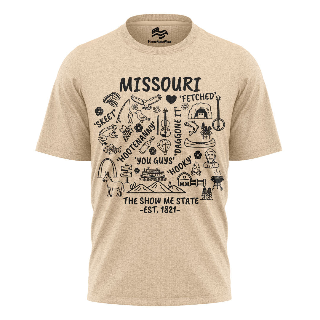 Show Me State Missouri T-Shirt, Midwest Slang Ozark Culture Tee