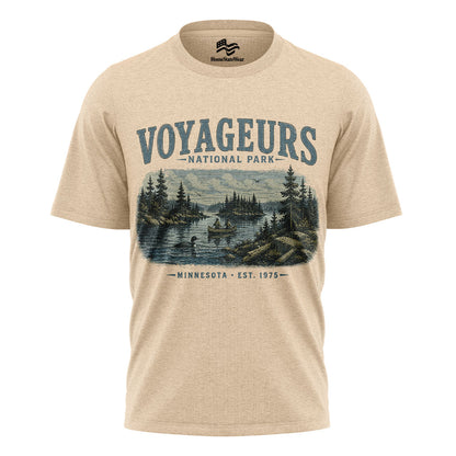 Voyageurs National Park T-Shirt, Vintage Minnesota Canoe Camping Tee