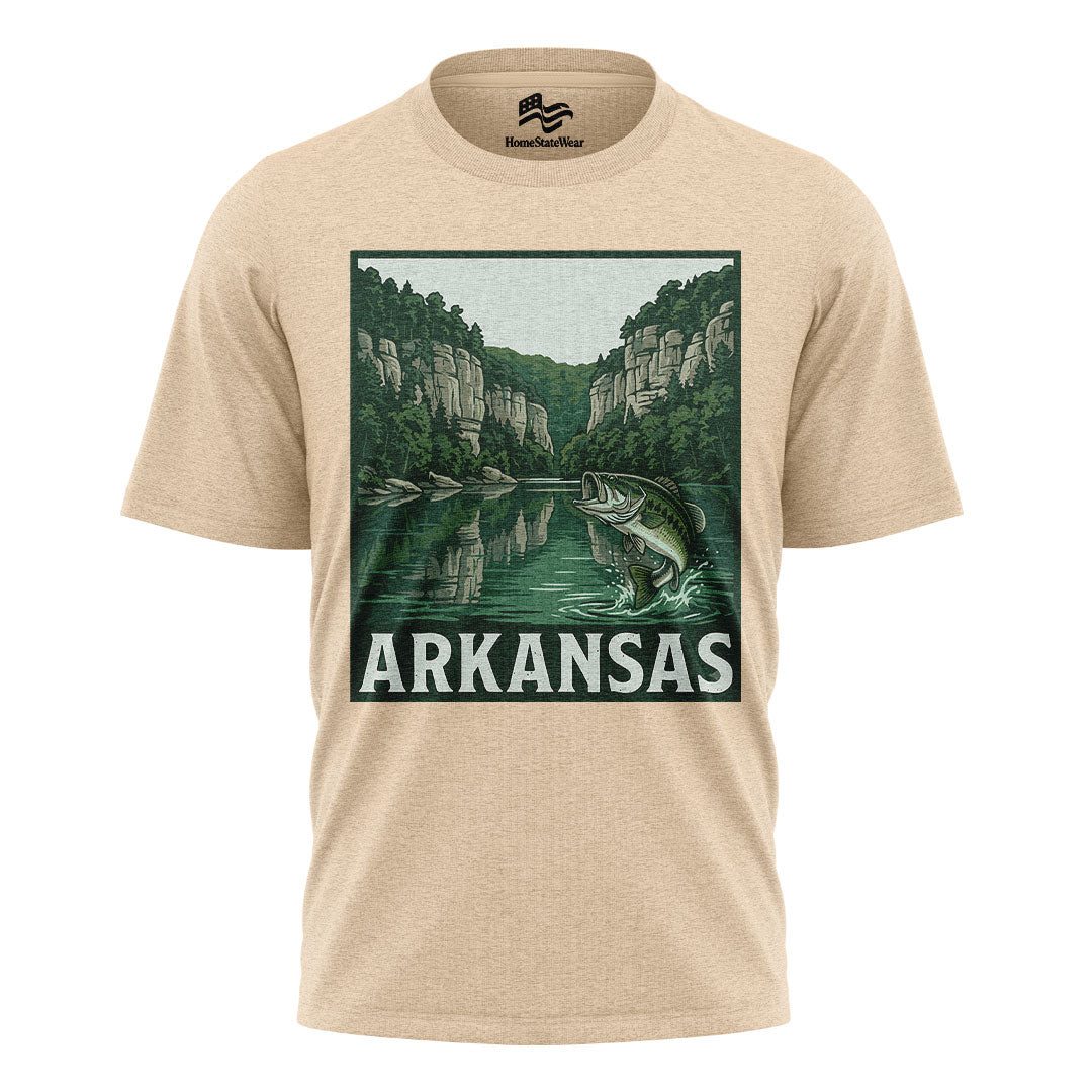 Arkansas Bass Fishing Tee | Natural State Outdoors Shirt