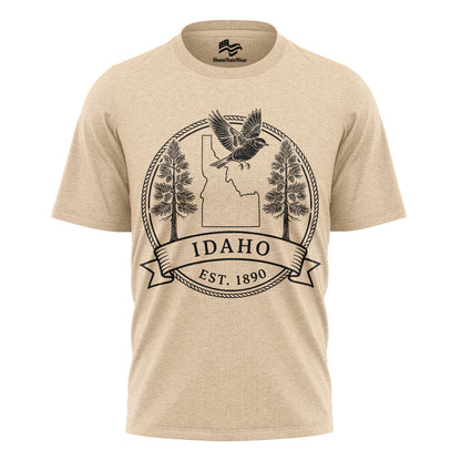 Idaho Est 1890 T-Shirt Mountain Bluebird & White Pine