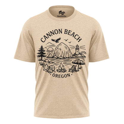 Cannon Beach Oregon Comfort Colors® T-Shirt, Haystack Rock PNW Coastal Tee
