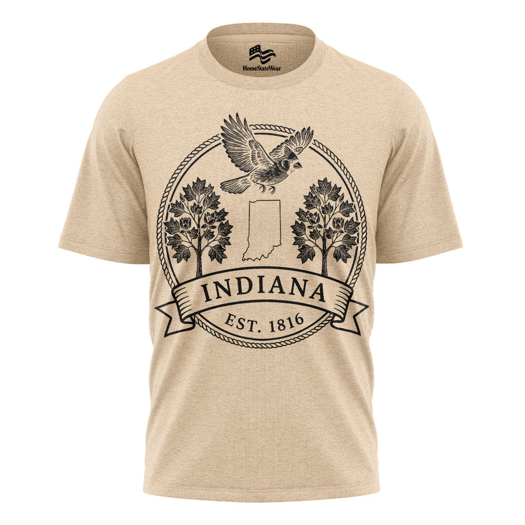 Indiana Est 1816 T-Shirt | Cardinal & Tulip Tree Tee