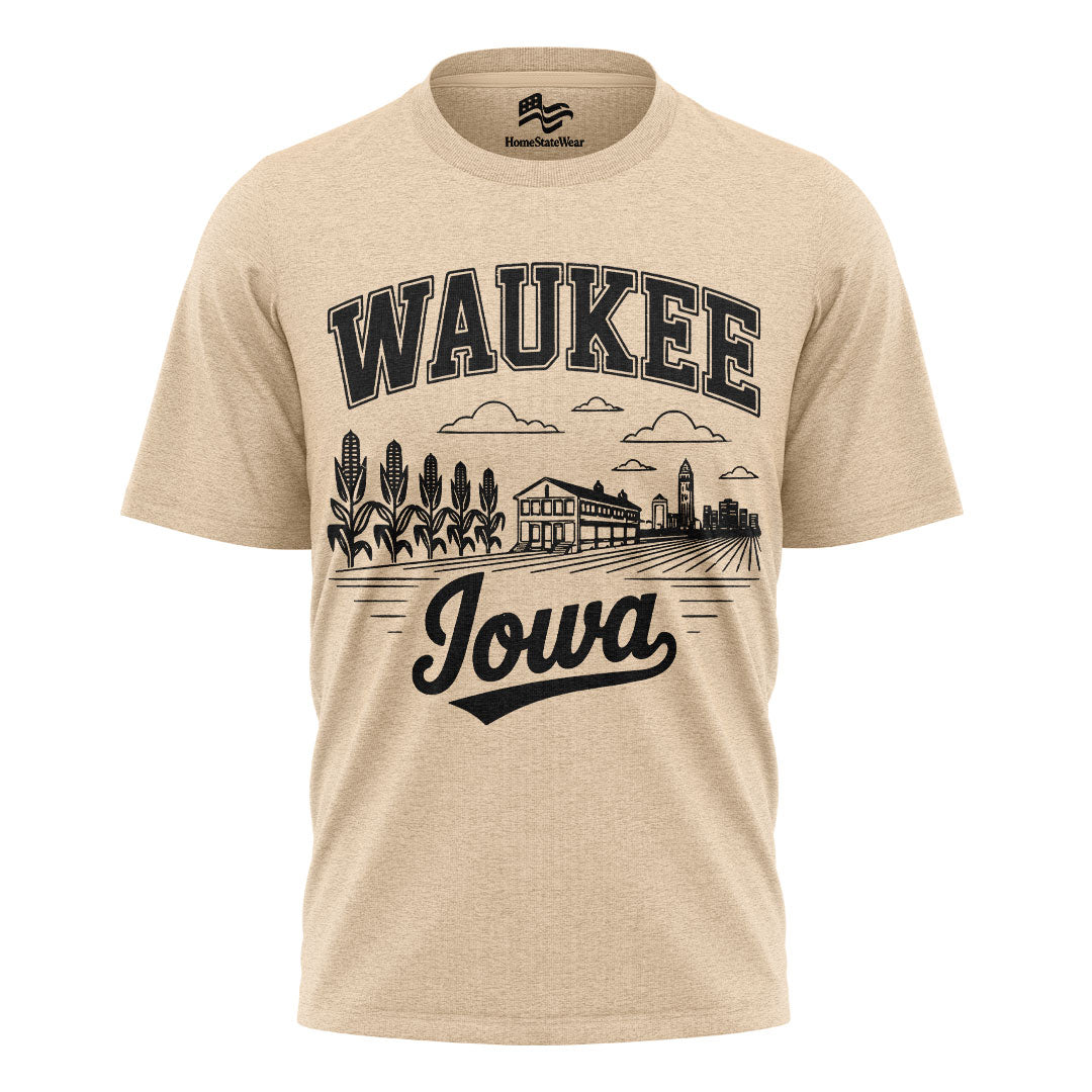 Waukee Iowa Comfort Colors Tee | Midwest Skyline Shirt