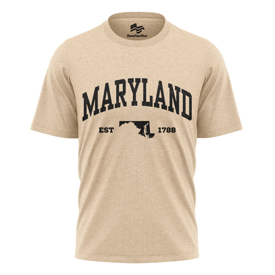 Maryland Map Comfort Colors Tee | Travel Souvenir Gift Shirt