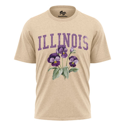 Illinois Violet Comfort Colors Tee | State Flower Gift Shirt