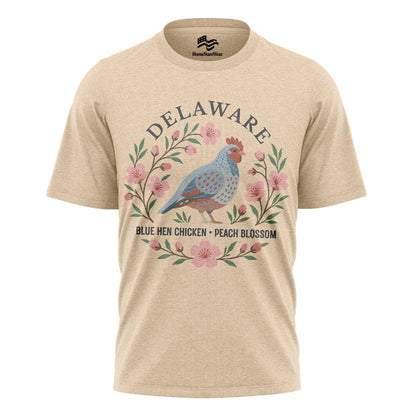 Delaware Blue Hen & Peach Blossom Tee