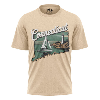 Connecticut Sailboat Comfort Colors Tee | Coastal New England Shirt