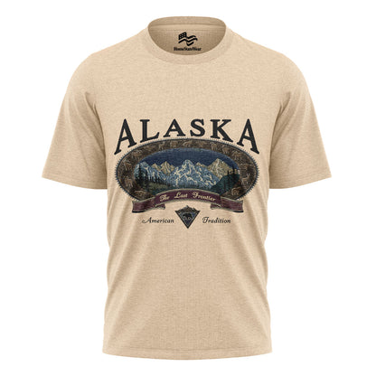 Vintage Alaska Mountain T-Shirt, The Last Frontier Wildlife Tee