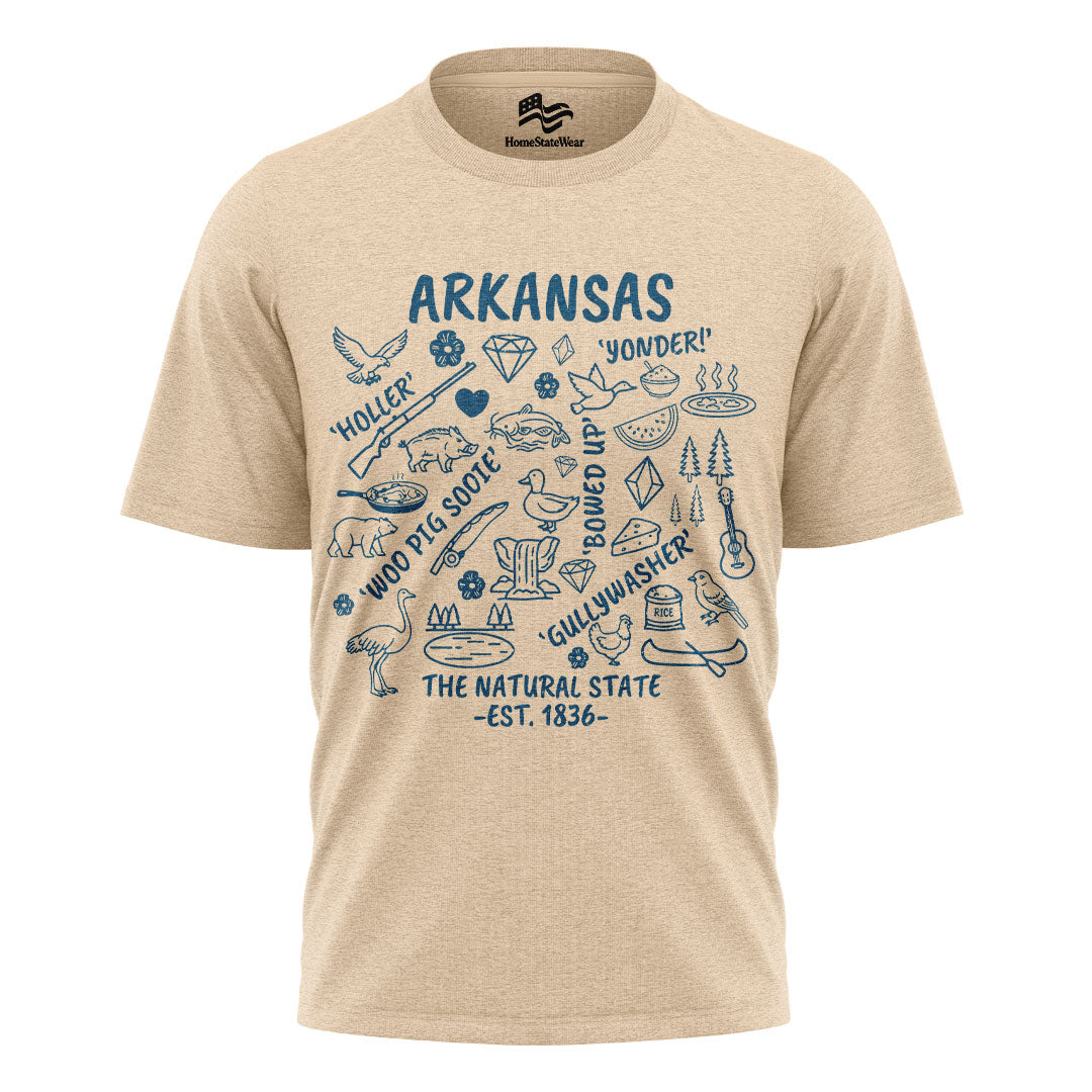 Arkansas Natural State Tee | Ozark Mountain Graphic Shirt