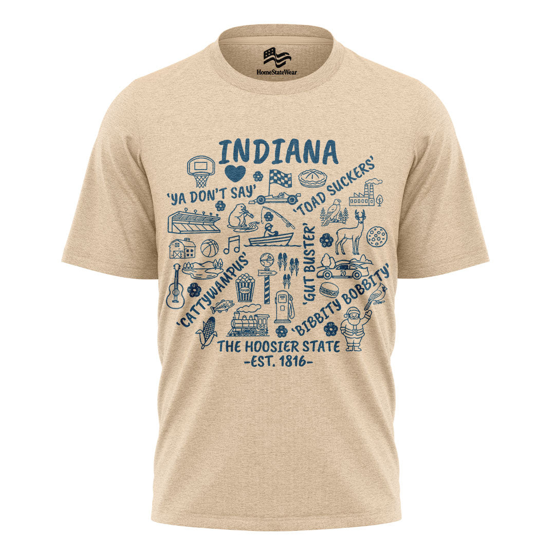 Indiana Hoosier State Tee | Midwest Icons Graphic Shirt
