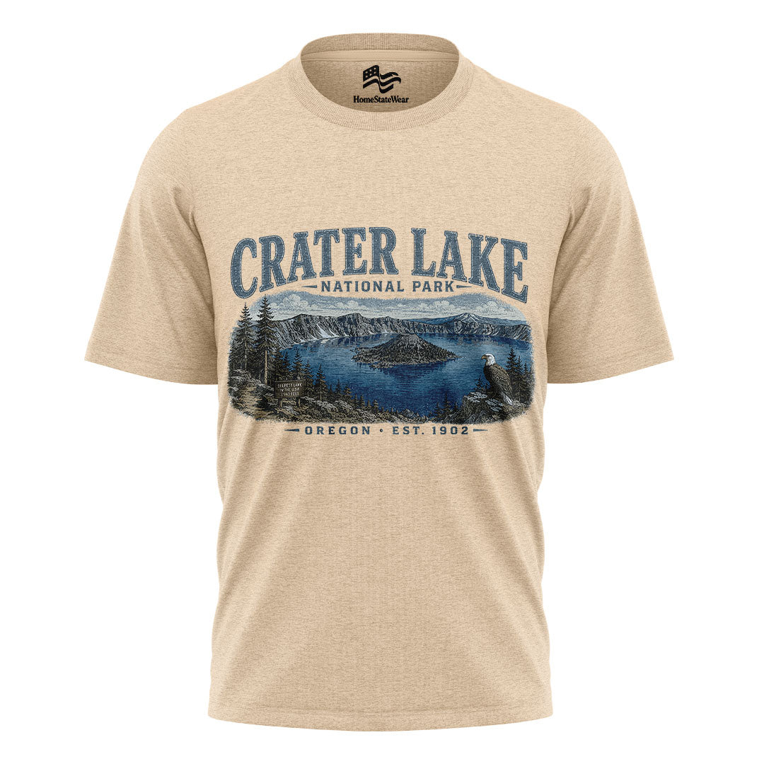 Crater Lake National Park T-Shirt, Vintage Oregon Lake Mountain Tee