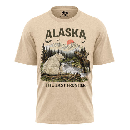 Alaska Wildlife Graphic Tee | Vintage Mountain Adventure Shirt