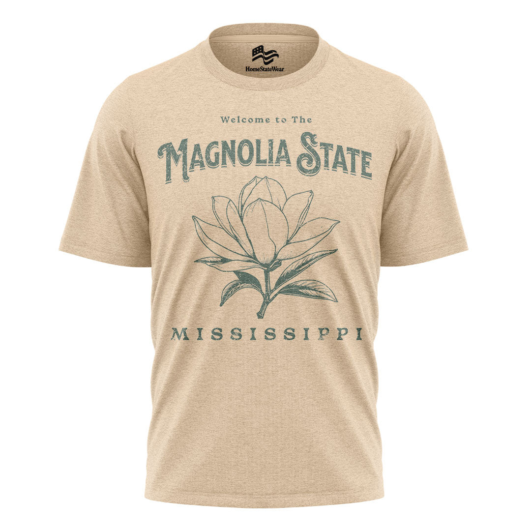 Welcome to Mississippi T-Shirt, Magnolia State Flower Tee,