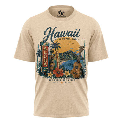 Hawaii Aloha Retro Tropical Beach Vacation Shirt