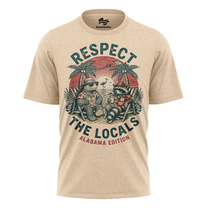 Respect the Locals Alabama T-Shirt, Vintage Beach Graphic Tee