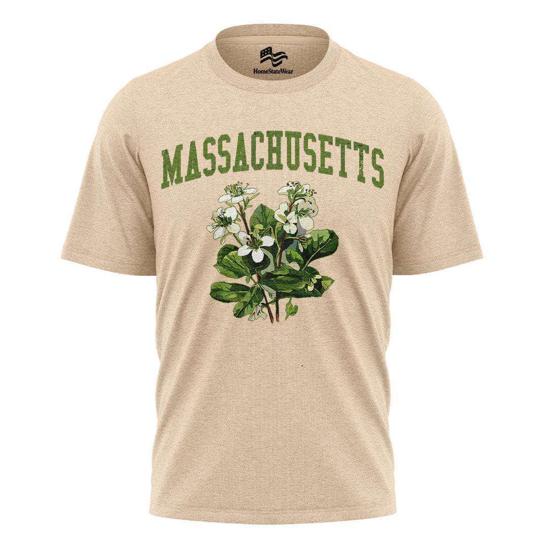Massachusetts Mayflower Comfort Colors Tee | State Flower Gift Shirt