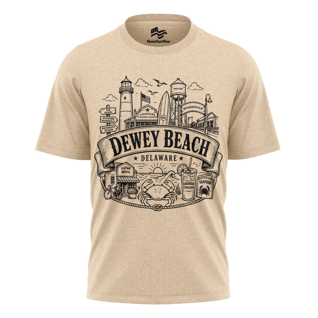 Dewey Beach Delaware Comfort Colors Tee | Coastal Vacation Shirt