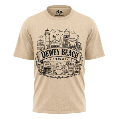 Dewey Beach Delaware Comfort Colors Tee | Coastal Vacation Shirt