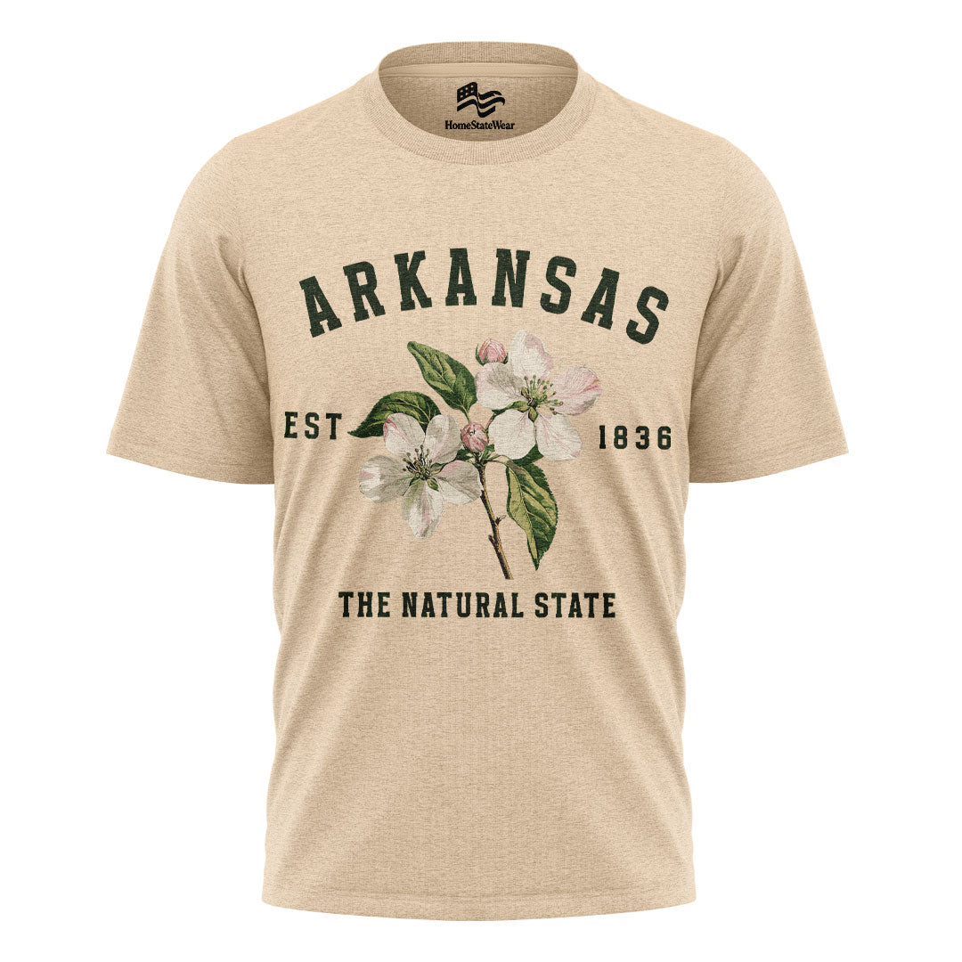 Arkansas Apple Blossom Flower Tee | Vintage State Floral Shirt