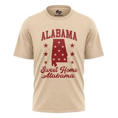 Alabama State Map Stars T-Shirt | Sweet Home Alabama