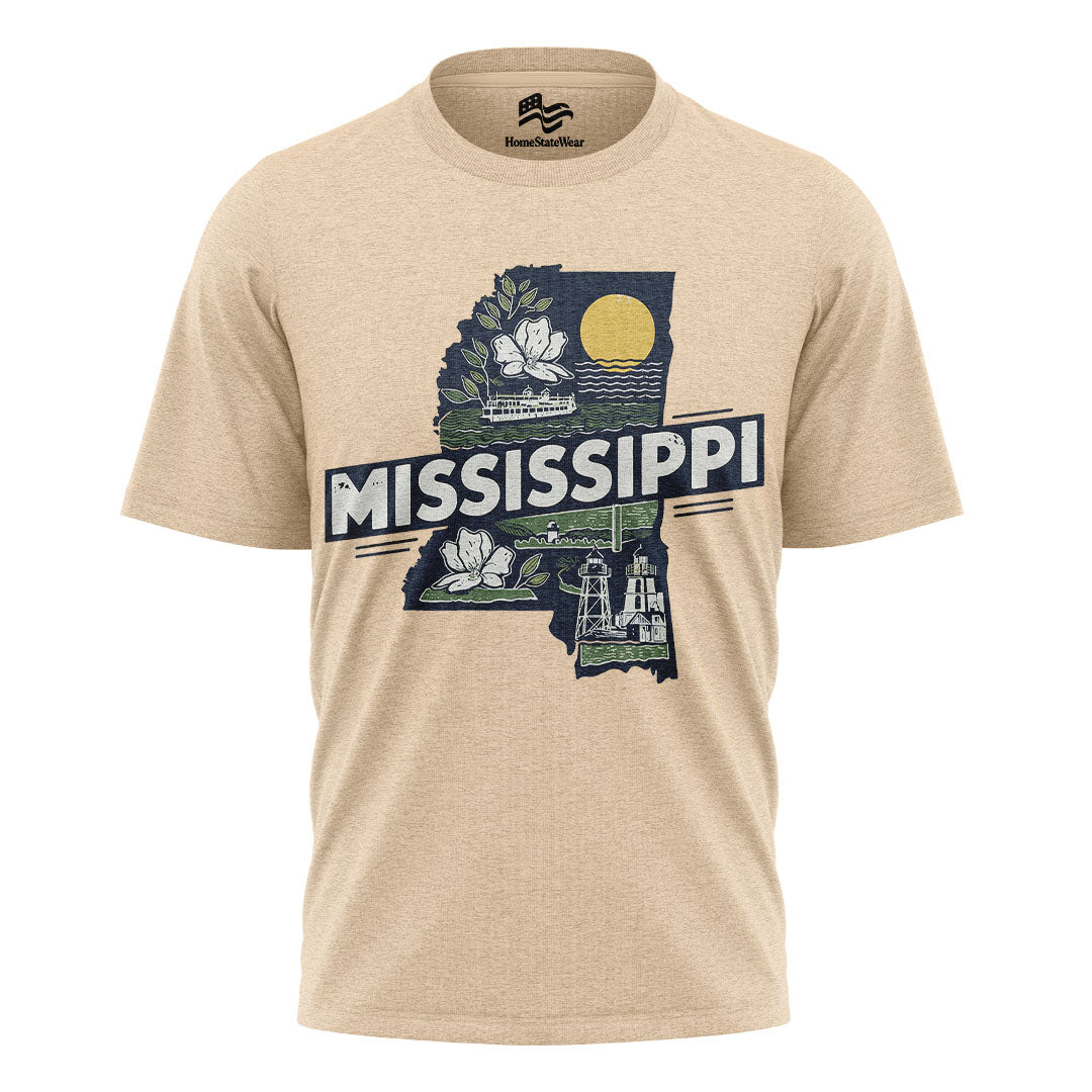 Mississippi Retro Home State T-Shirt