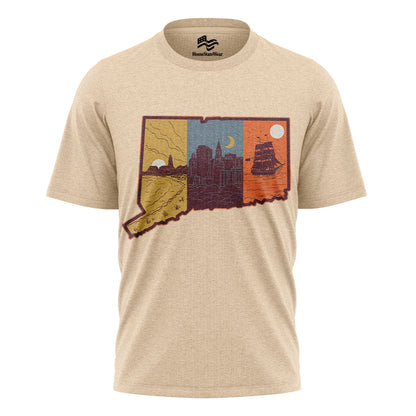 Layers of Connecticut Tee | Vintage State Graphic Shirt