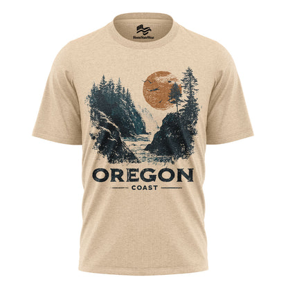 Vintage Oregon Coast T-Shirt, Retro Sunset Pacific Northwest Tee