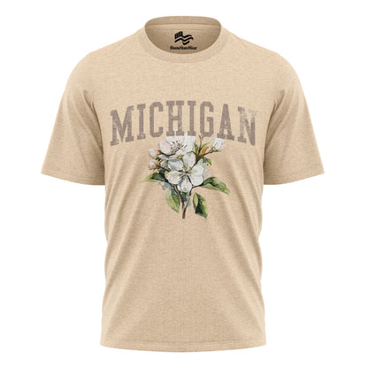 Michigan Apple Blossom Comfort Colors Tee | State Flower Gift Shirt