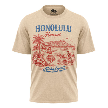 Honolulu Aloha Spirit Tee | Vintage Hawaii Surf Shirt