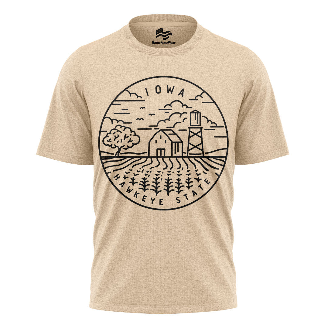 Iowa Hawkeye State T-Shirt | Unisex State Pride Tee