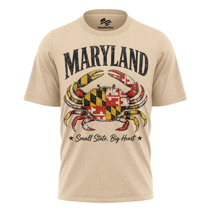 Maryland Crab Flag T-Shirt | Small State Big Heart Tee