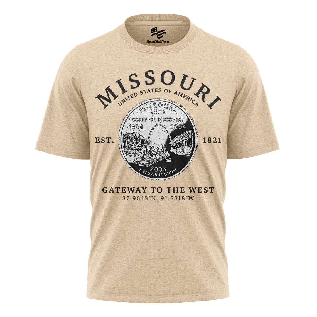 Missouri Show-Me State T-Shirt, Missouri Quarter Graphic Tee